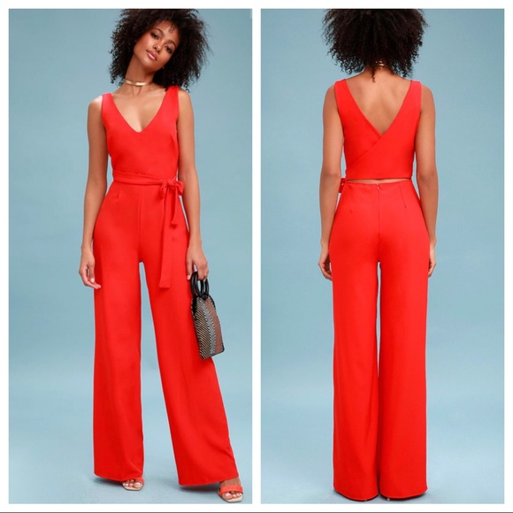 Lulus Pants - Lulu’s Tie-Back Jumpsuit